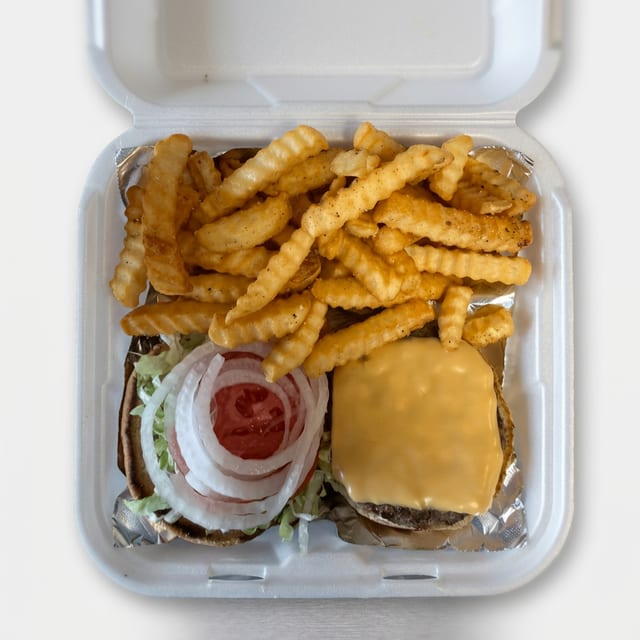 Hamburger with Cheese Plate.