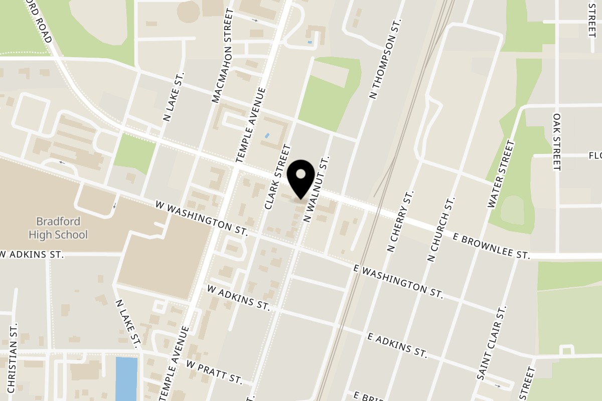 Map showing the location of Delicious Country Cooking on 106 W Brownlee St in Starke